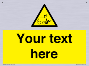 Custom warning run over by operator controlled machine